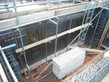 A工区地中梁配筋状況 A工区地中梁配筋状況