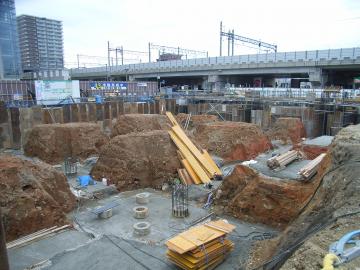 B工区掘削終了 B工区掘削終了