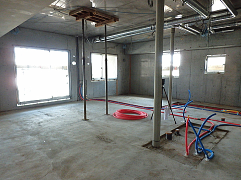 2階住戸施工開始