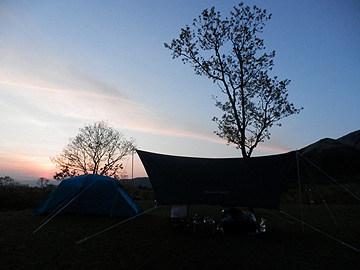 三愛高原キャンプ場夕景